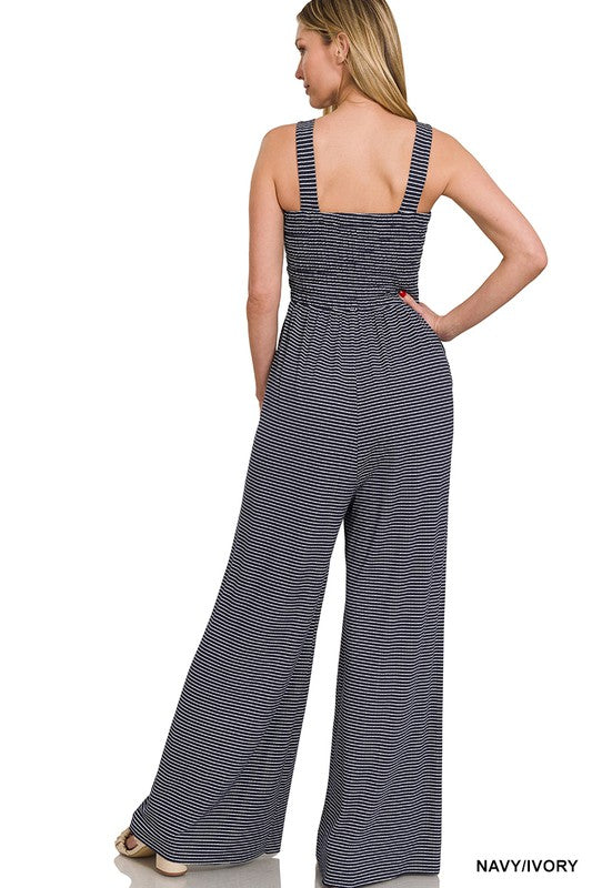 Stilla | Top Stribet Jumpsuit