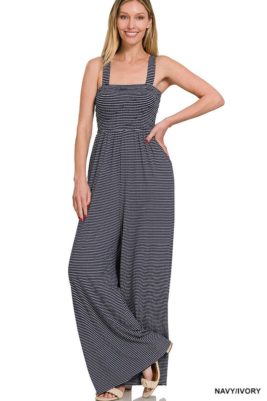 Stilla | Top Stribet Jumpsuit