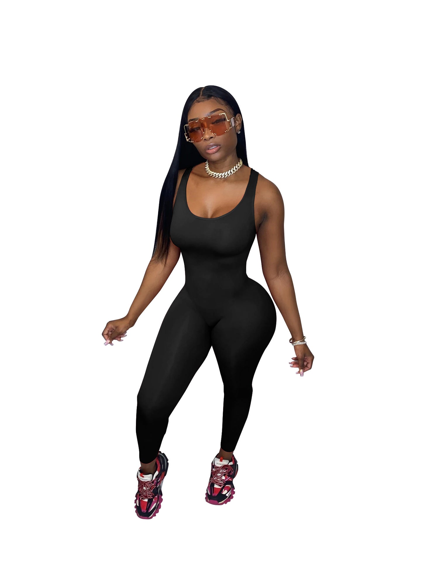Dame Sporty sømløs jumpsuit med figursyet snit Stilla