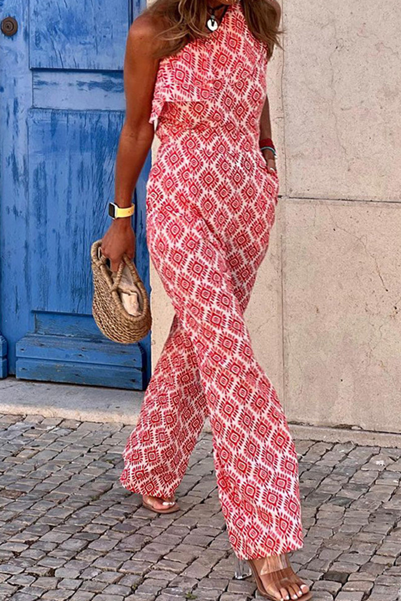 Stilla | Trendy Jumpsuit Med Lommer og Skrå Krave