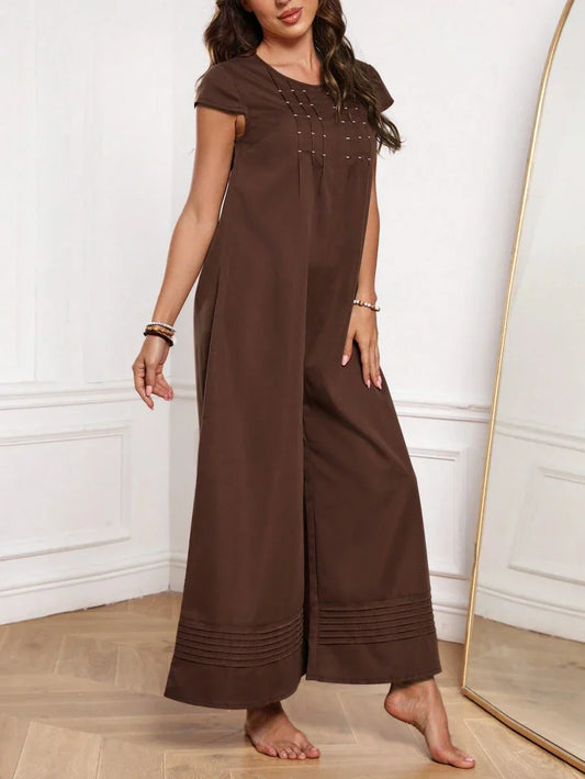 Stilla | Løs Bredbenet Jumpsuit