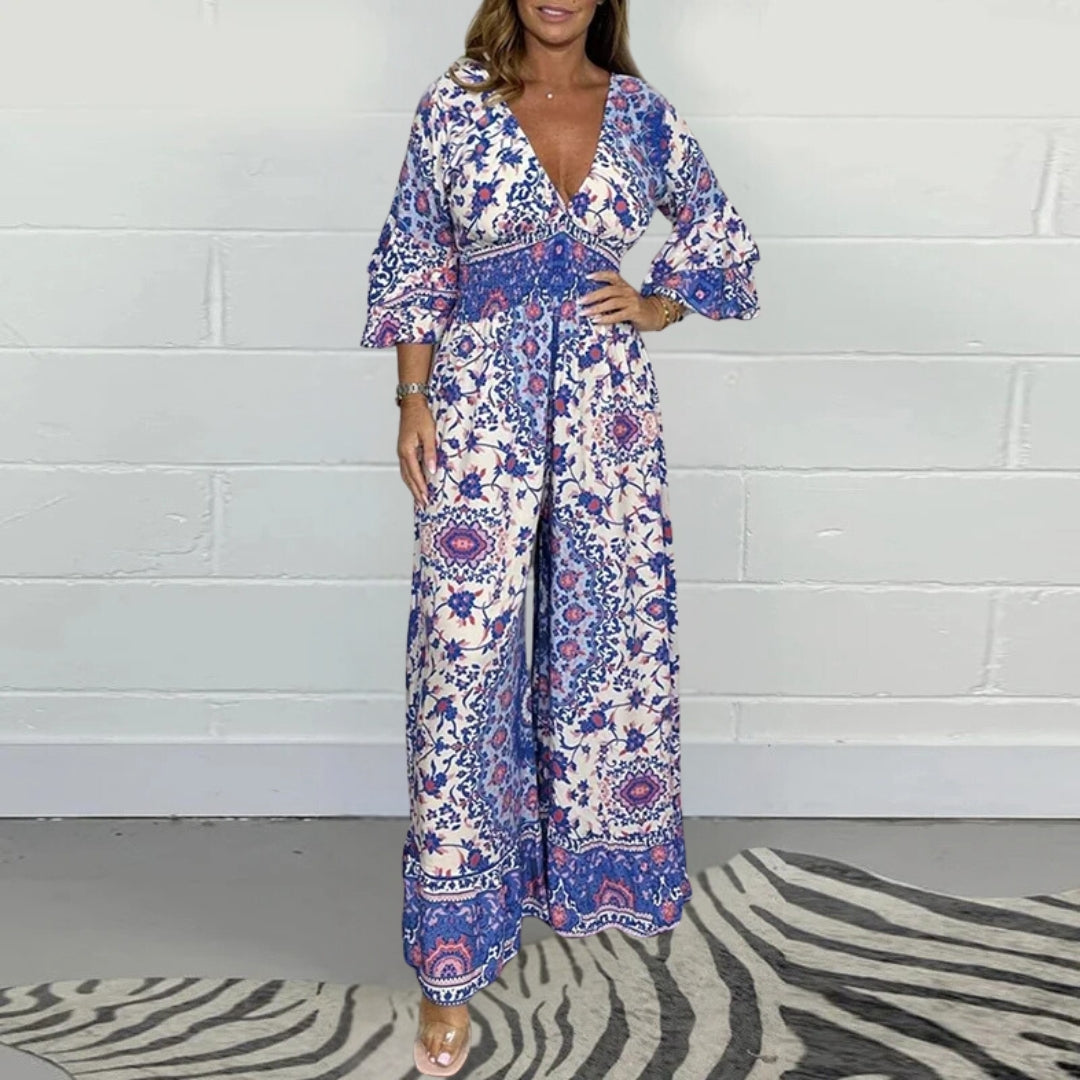 Stilla | Trykt Jumpsuit Med Let Pasform