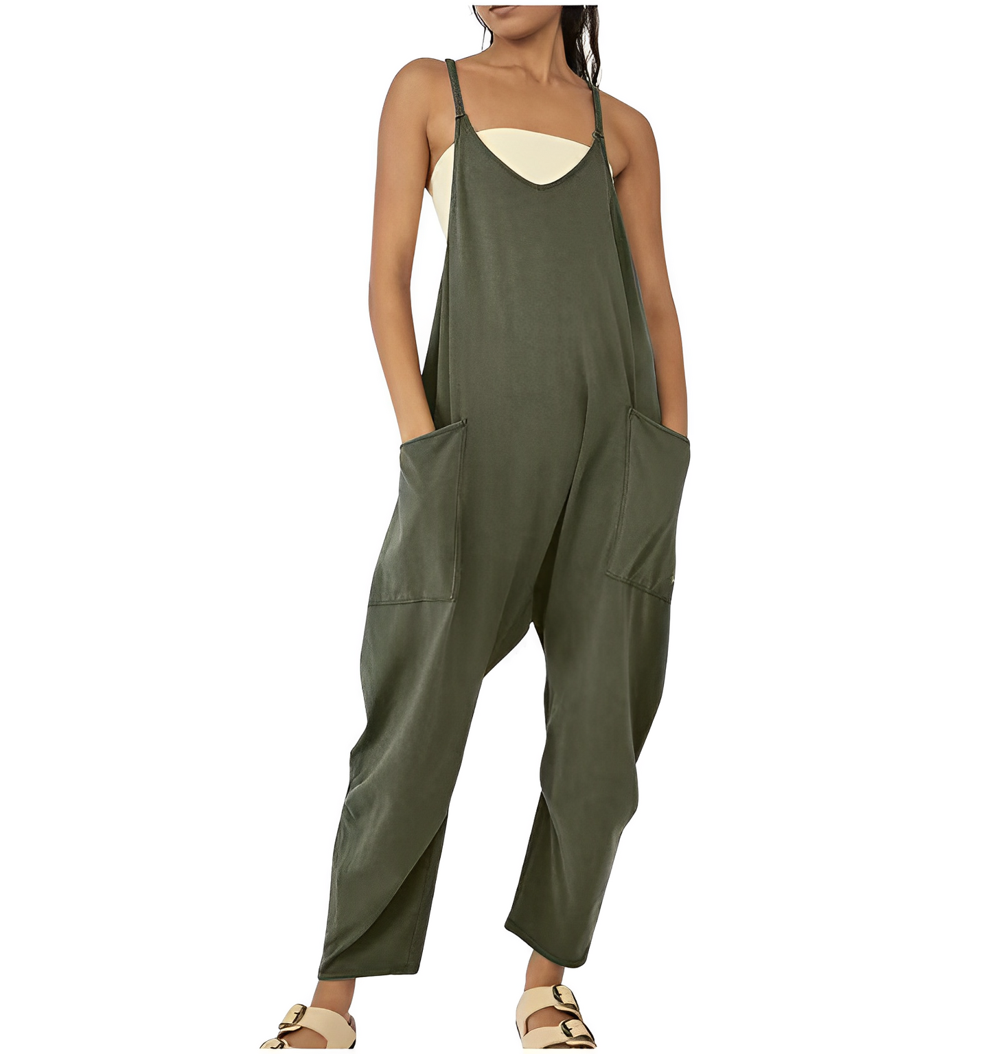 Stilla | Casual Jumpsuit Uden Ærmer med Lommer til Kvinder