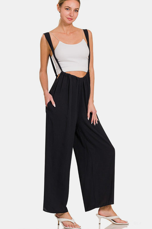 Stilla | Tie Back Suspender Jumpsuit Med Lommer