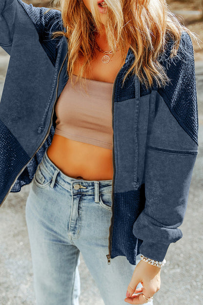 Stilla | Mærke Hættetrøjer med Lynlås i Ensfarvet Design