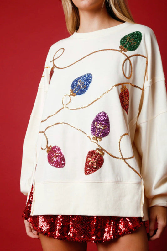 Stilla | Lette Rundhalstoppe Med Glitter i Color Blocking