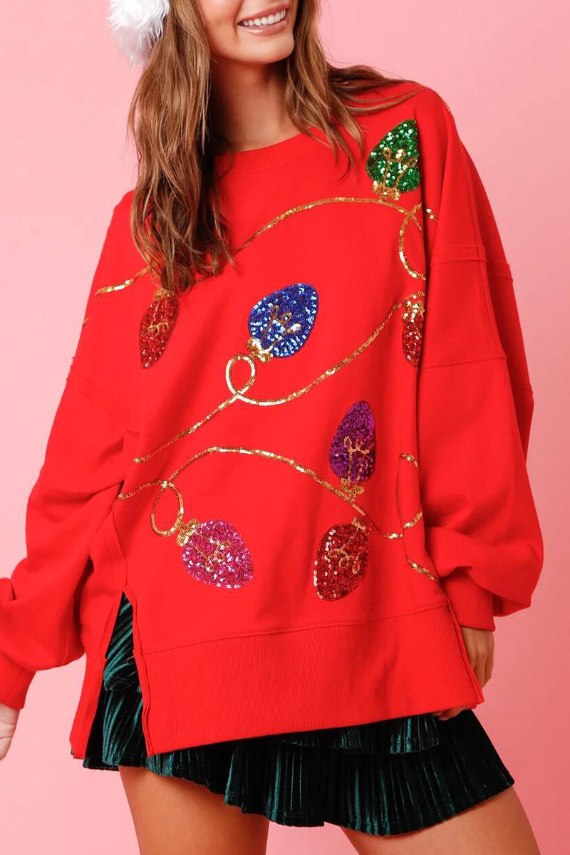 Stilla | Lette Rundhalstoppe Med Glitter i Color Blocking