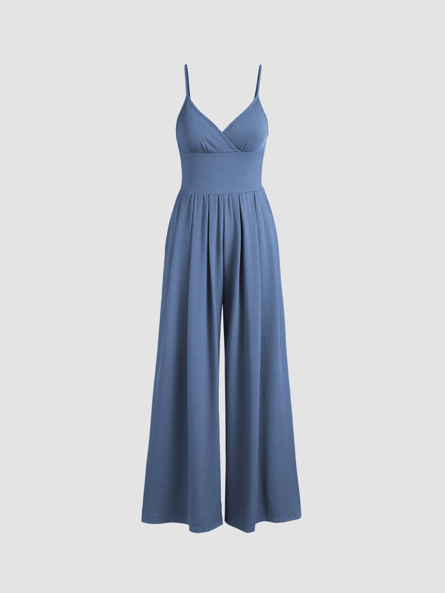 Stilla | V-hals Jumpsuit Med Brede Ben