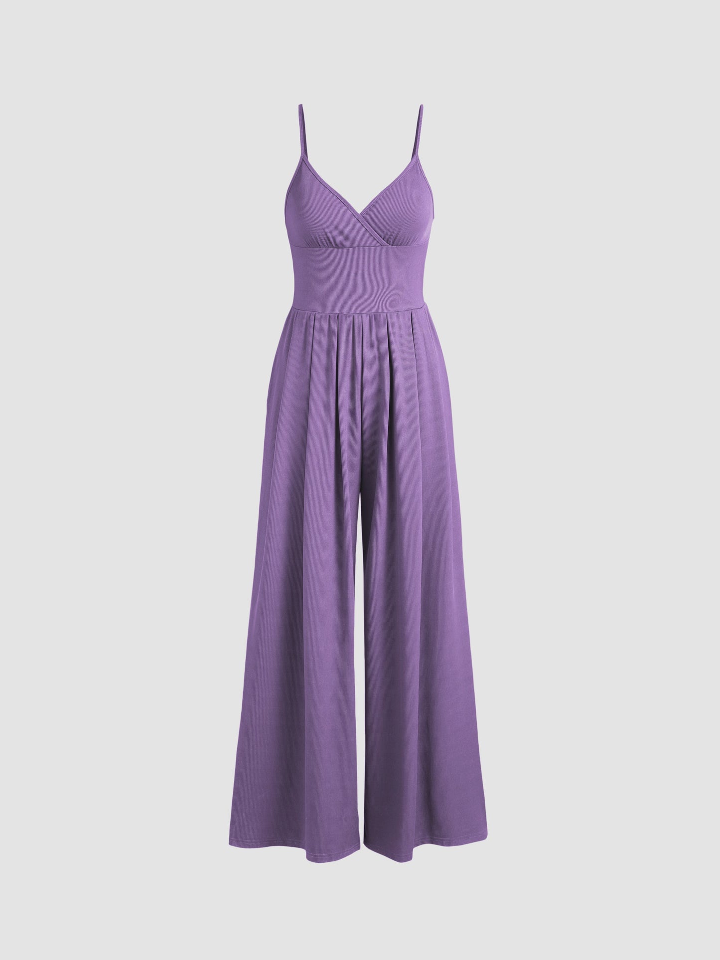 Stilla | V-hals Jumpsuit Med Brede Ben
