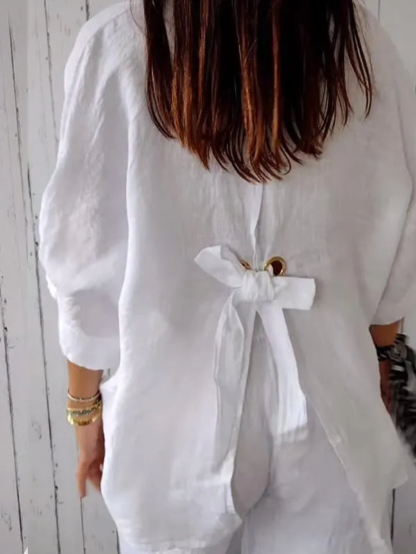 Stilla | Dame Top i Lin i Casual Stil