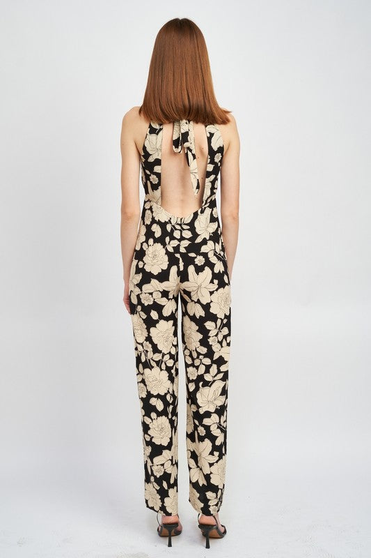 Stilla | Halterneck Jumpsuit Med Åben Ryg