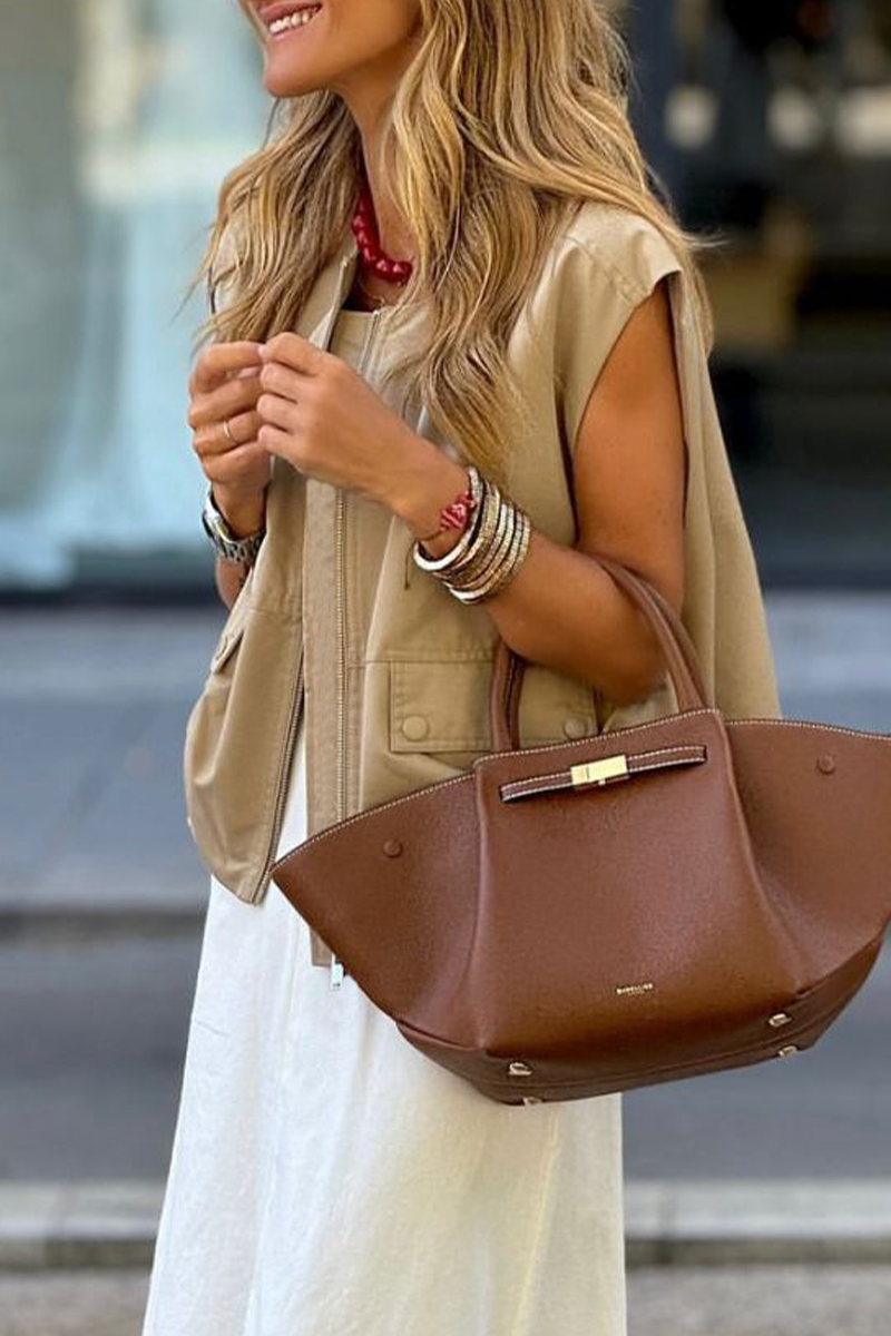 Stilla | Casual Street Style Zip Veste Med Rund Halsudskæring