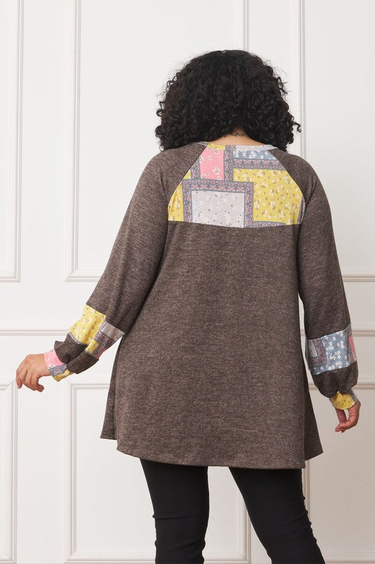 Stilla | Patchwork Panel Accent A-linje Tunika