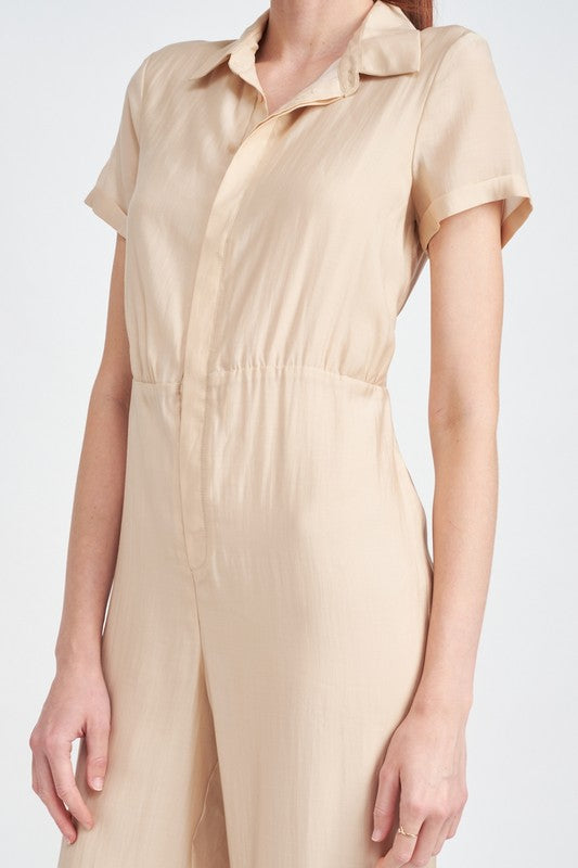 Stilla | Ærmeløs Jumpsuit Med Åben Ryg