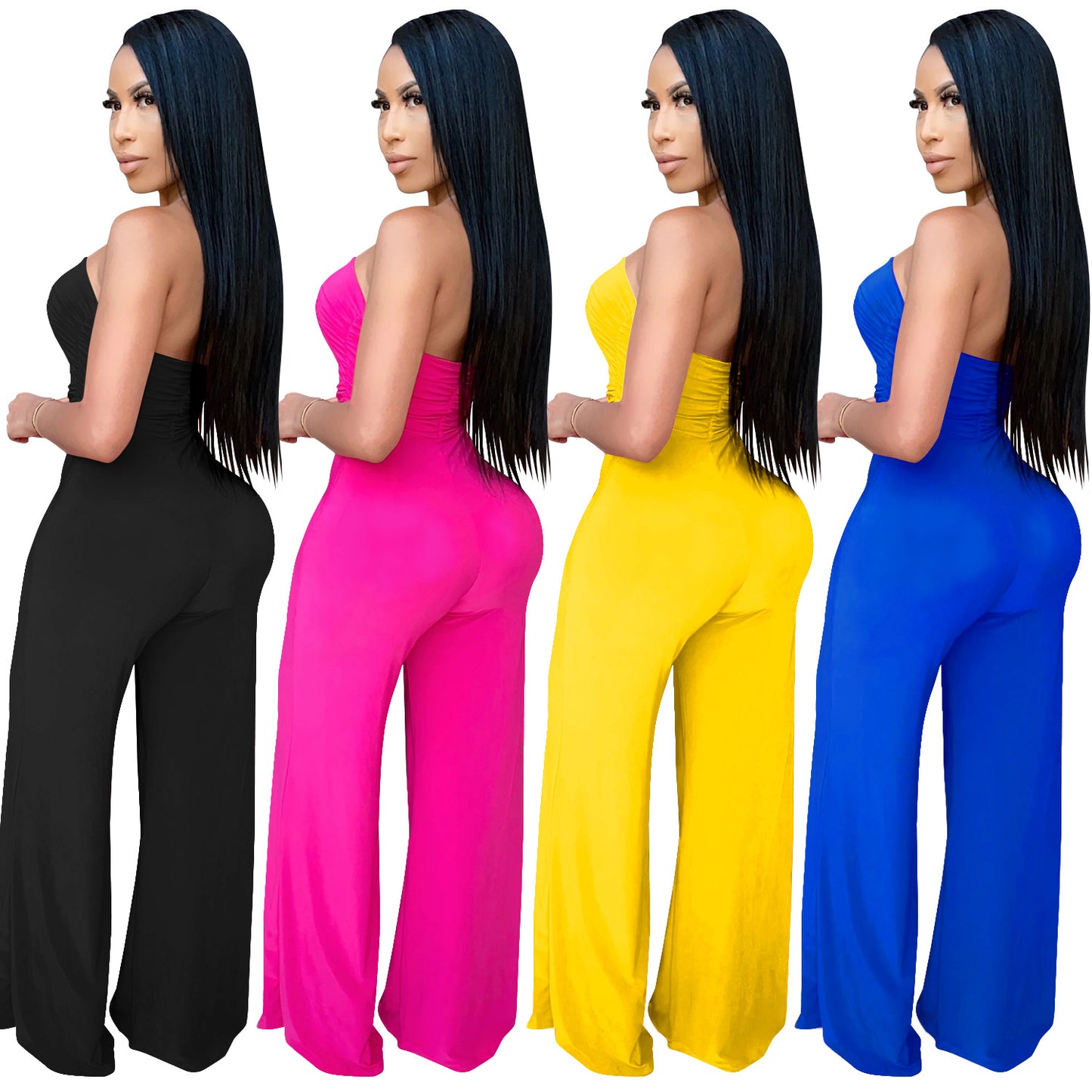 Dame Elegant Jumpsuit med figurtilpasset design og cut-out detaljer Stilla