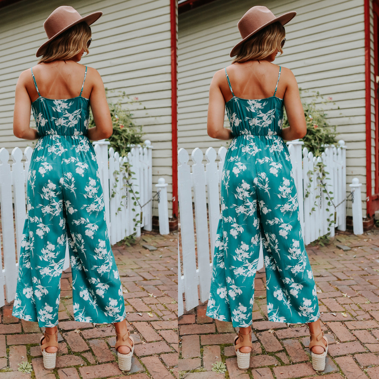 Dame Luftigt Jumpsuit med blomstret design og elastisk bånd Stiila