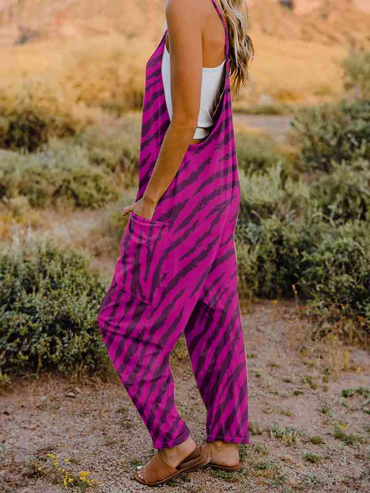 Stilla | Størrelse Printa V-hals ærmeløs Jumpsuit