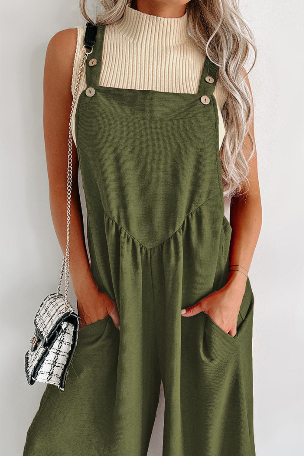 Stilla | Neck Wide Strap Jumpsuit