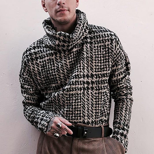 Herrer moderigtig sweater med sjalkrave og struktureret design Stilla