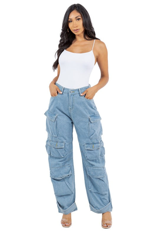 Stilla | Cargo Style Denim Bukser