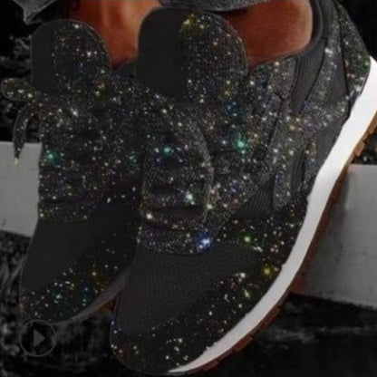 Damer Glamourøse Sneakers med funkende strassdesign Stilla