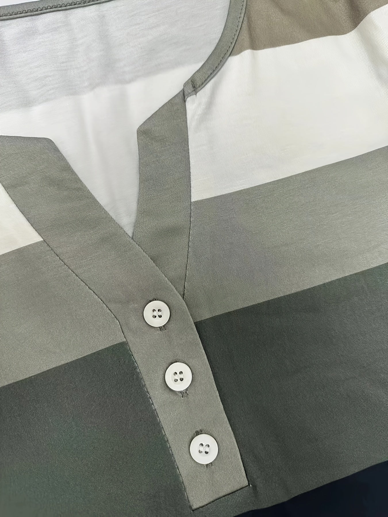 Stilla | Sommer Hør Skjorte Til Kvinder Afslappet T-Shirt Med Striber Og Trekvartærmer