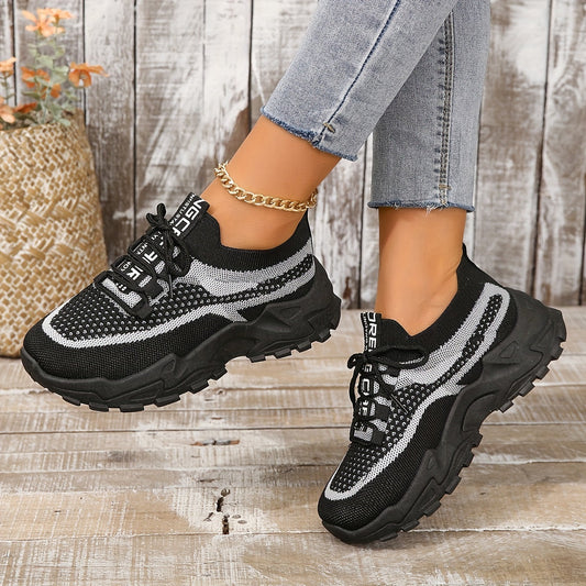 Stilla | Mesh Sneakers Med Snørebånd Detaljer