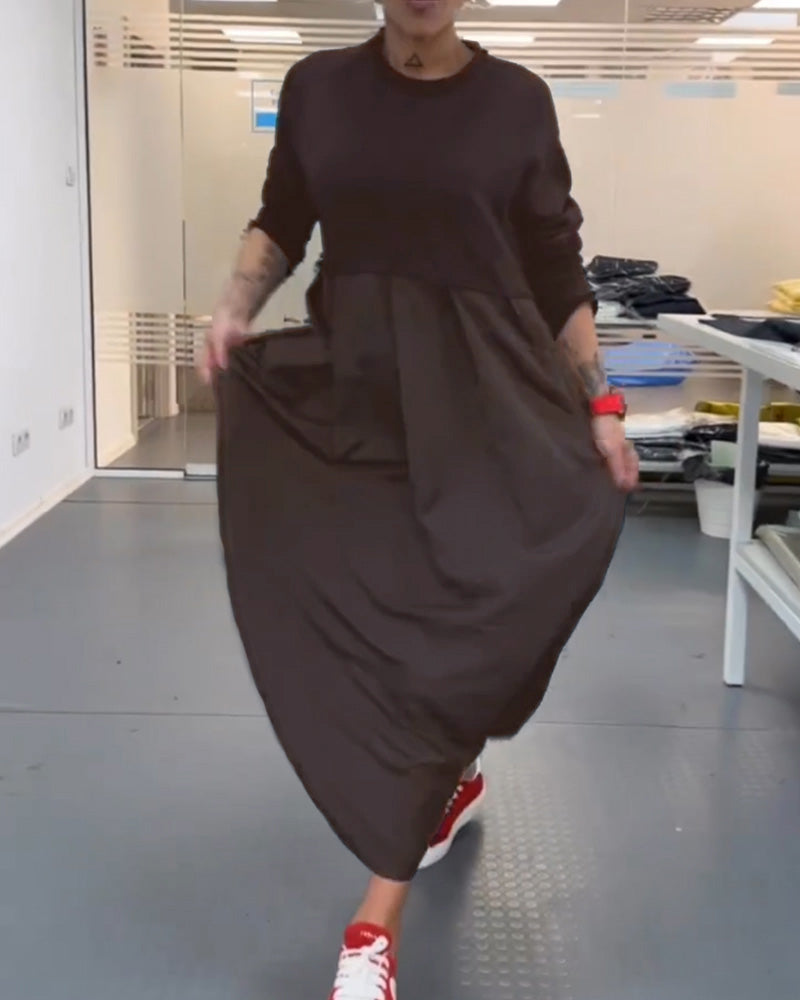 Stilla | Casual Poplin Kjole Med Brede Ærmer