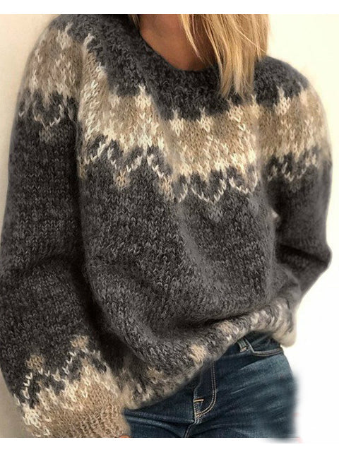 Stilla | Crew Neck Langærmet Strik Trøje