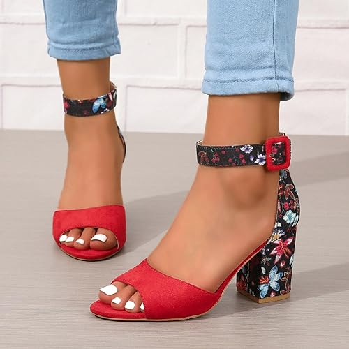 Stilla | Åben-tå Sandaler Med Blomsterprint
