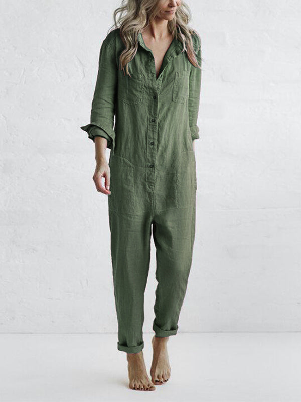 Stilla | Jumpsuit i bomuld med masser af lommer