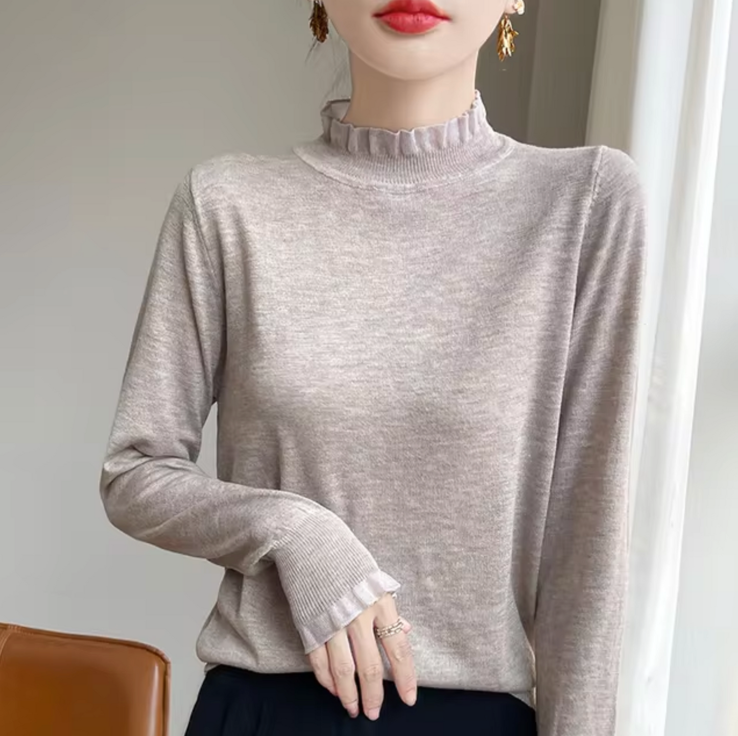 Stilla | Cashmere Rullekrave Sweatshirt