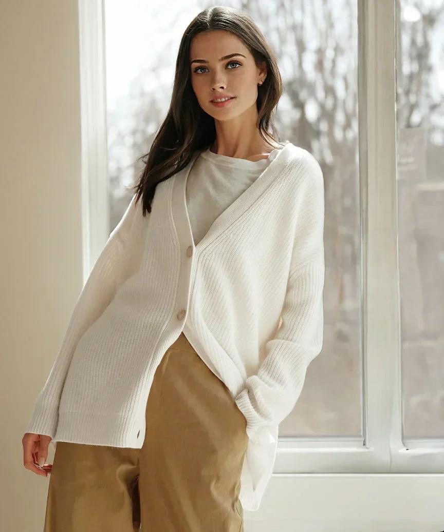 Stilla | Ribbstrik Cardigan Dame