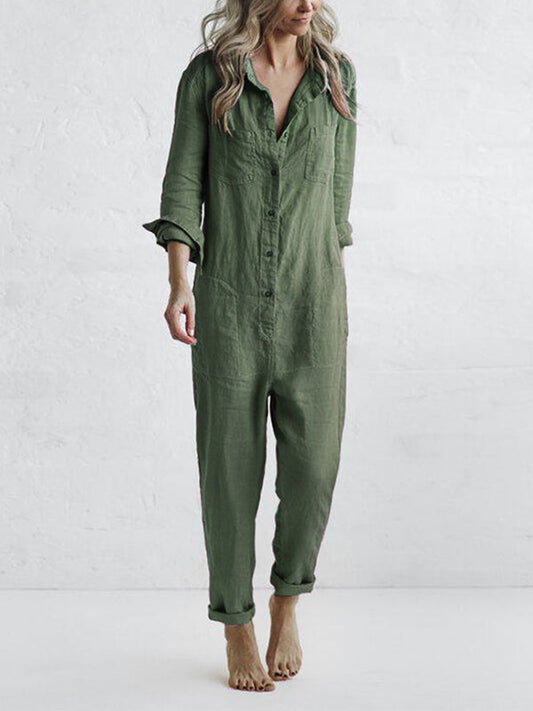 Stilla | Jumpsuit Med Lange Ærmer