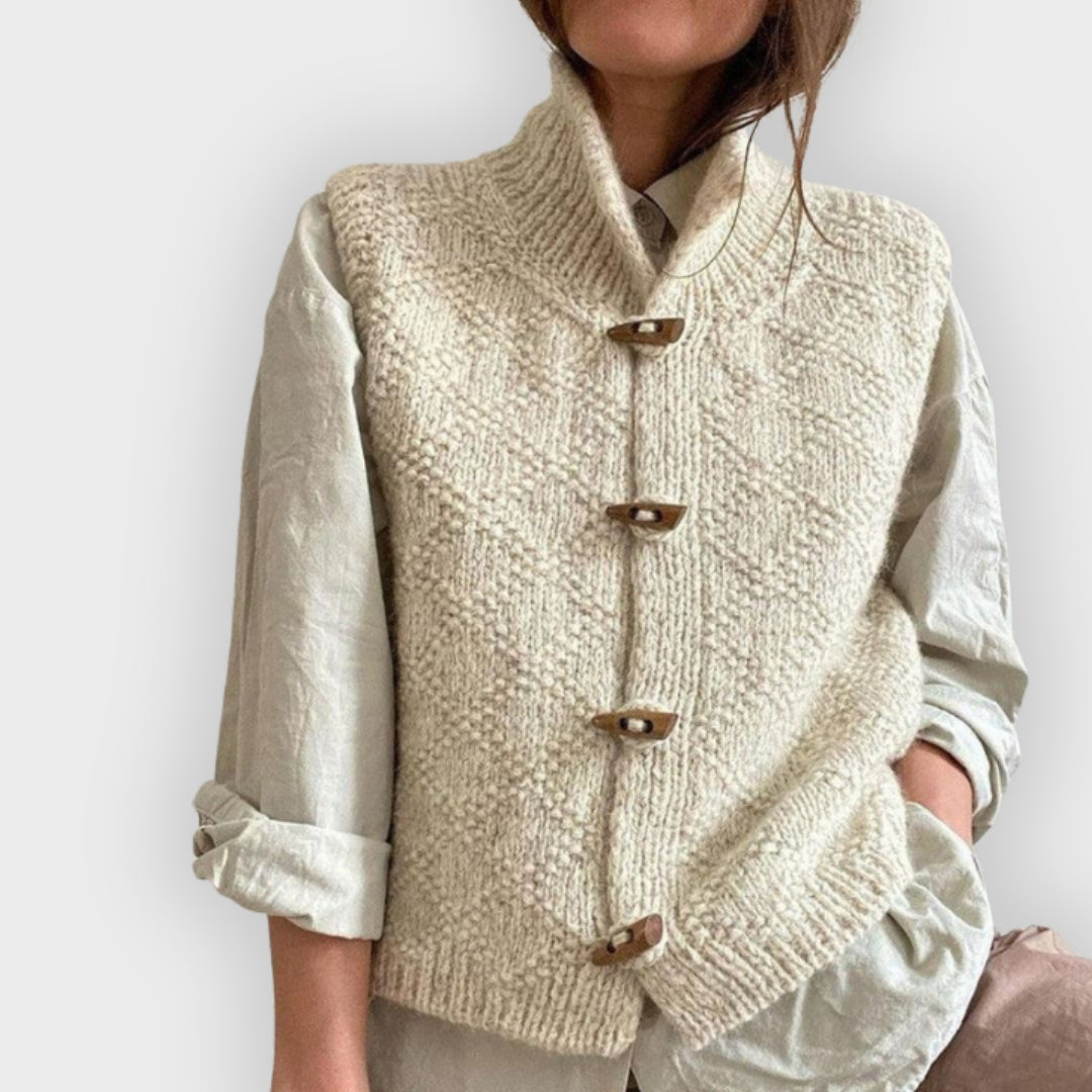 Stilla | Sofistikeret Ærmeløs Strikvest