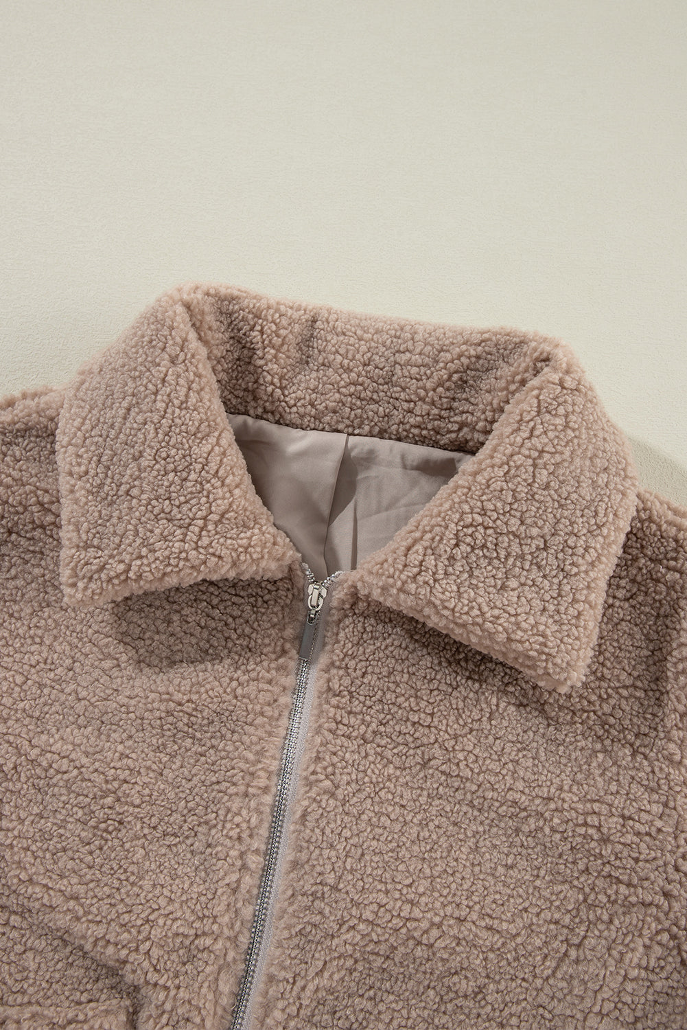 Stilla | Teddyjakke med Lynlås Polyester Varm & Moderne