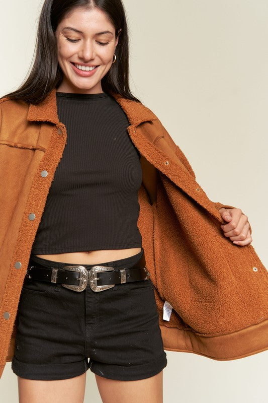 Stilla | Pels- Og Suede Jakke