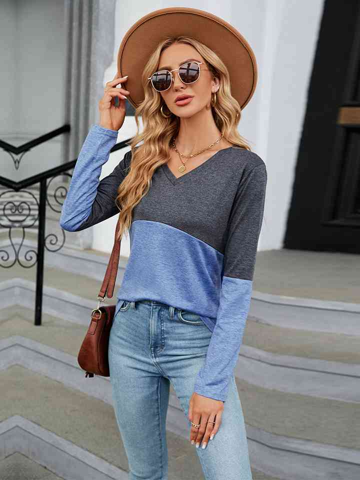 Stilla | Neck Langærmet T-shirt To-tone