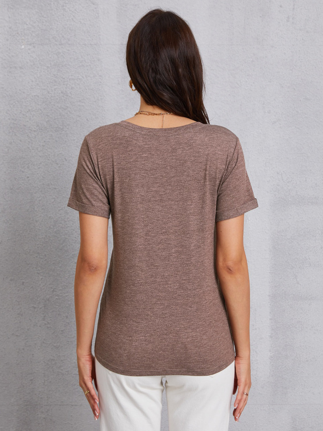 Stilla | Kan Gøre Denne Kaffe V-hals Kort Ærmet T-shirt