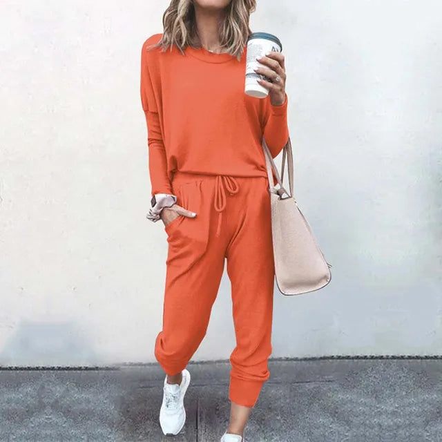 Stilla | Træningssæt med kortærmet overdel bukser Løs Afslappet Loungewear