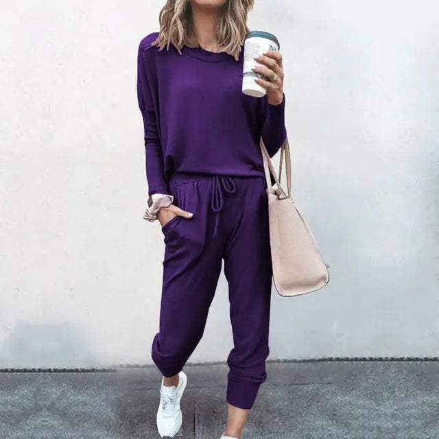 Stilla | Træningssæt med kortærmet overdel bukser Løs Afslappet Loungewear