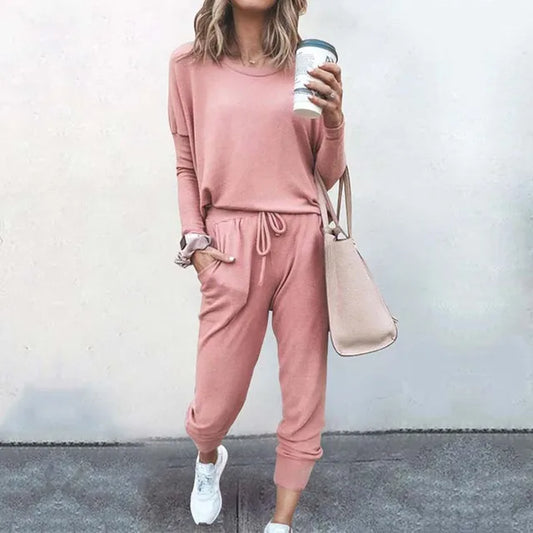 Stilla | Træningssæt med kortærmet overdel bukser Løs Afslappet Loungewear