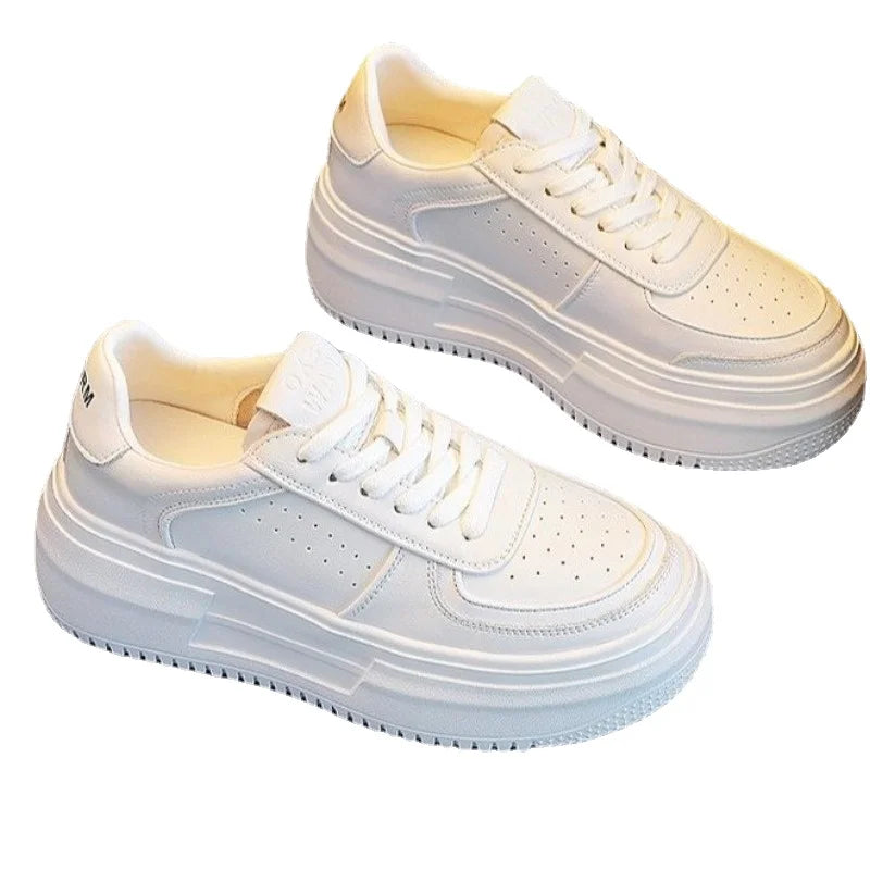 Stilla | Behagelige Hvide Platform Sneakers til Kvinder