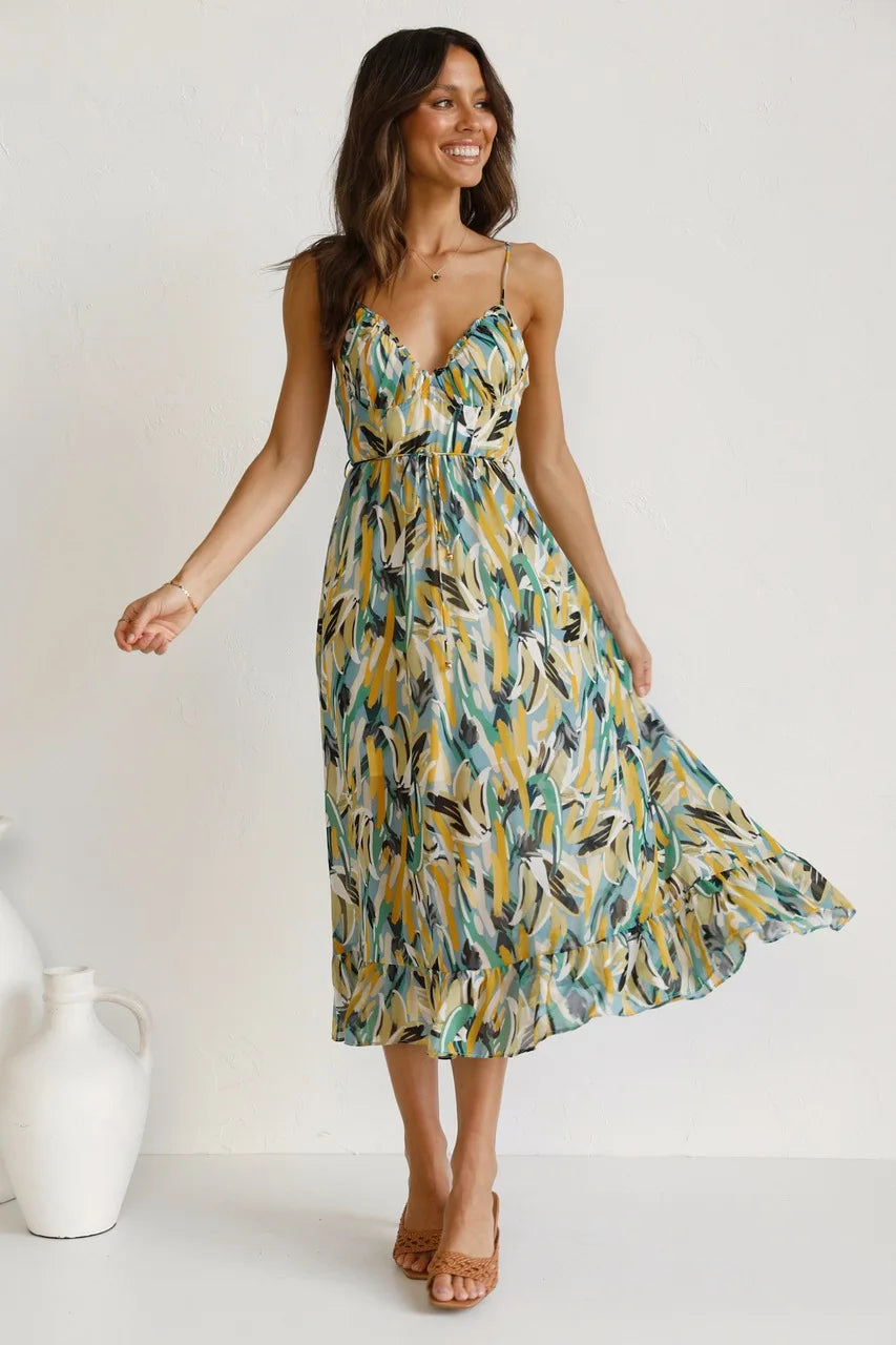 Stilla | Farverig Elegant Kjole