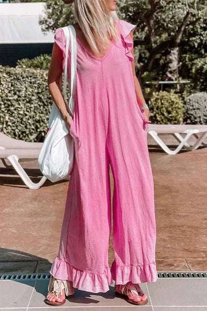 Stilla | Gedronget Jumpsuit Med Bred Ben