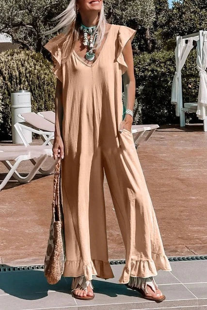 Stilla | Gedronget Jumpsuit Med Bred Ben