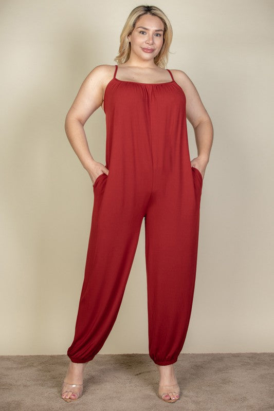 Stilla | Størrelse Ærmeløs Jogger Jumpsuit