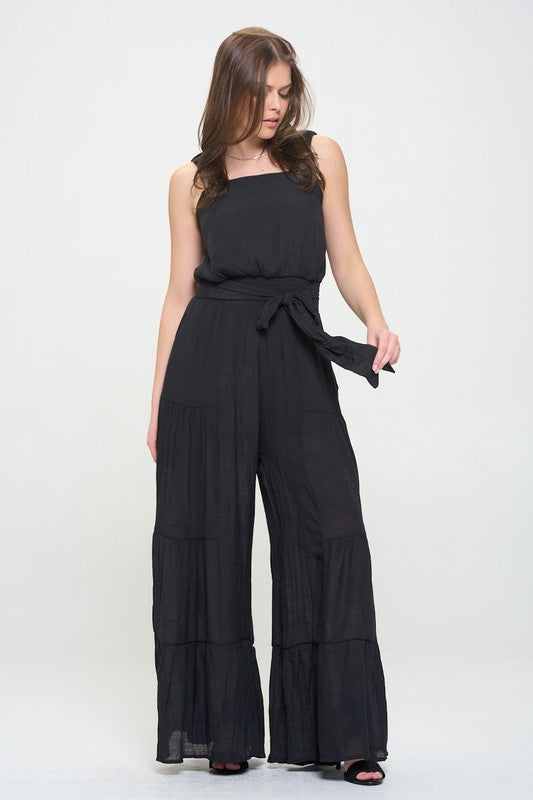 Stilla | Strop Tiered Jumpsuit