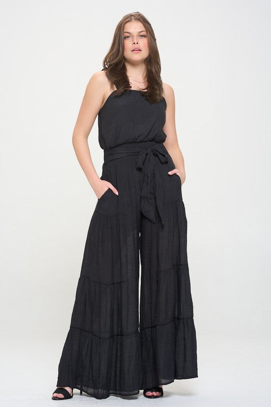 Stilla | Strop Tiered Jumpsuit