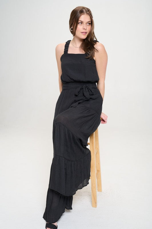 Stilla | Strop Tiered Jumpsuit
